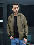 Куртка чоловіча SoftShell осінь-весна демісезонна тактична хакі. Живе фото. Вітровка софт шел, фото 4