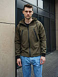 Куртка чоловіча SoftShell осінь-весна демісезонна тактична хакі. Живе фото. Вітровка софт шел, фото 5
