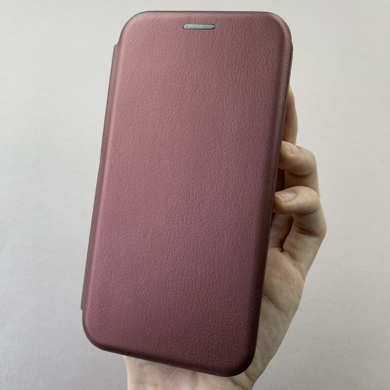 Чохол-книга для Apple iPhone 12 книжка з підставкою на телефон айфон 12 бордова stn