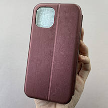 Чохол-книга для Apple iPhone 12 книжка з підставкою на телефон айфон 12 бордова stn, фото 2