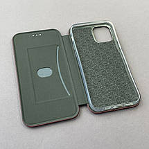 Чохол-книга для Apple iPhone 12 книжка з підставкою на телефон айфон 12 бордова stn, фото 3