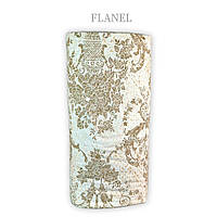 Фланелевая ткань бежевая ваза с цветами на молочном (шир. 2,4 м) (FL-S-0317)