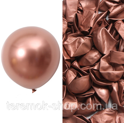 Повітряні кулі хром золото рожеве 12" 30 см, набір 50 штук Китай