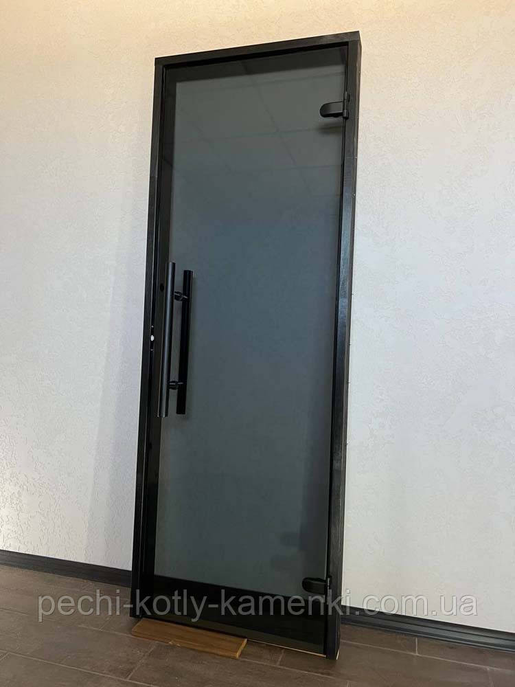 Двери для сауны и бани Thermory Premium Black 80х200 мм - фото 2 - id-p1943689580