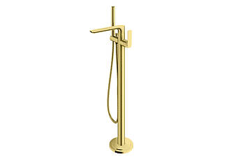 Підлоговий змішувач для ванни Kohlman Experience Brushed Gold QF1165EGDB