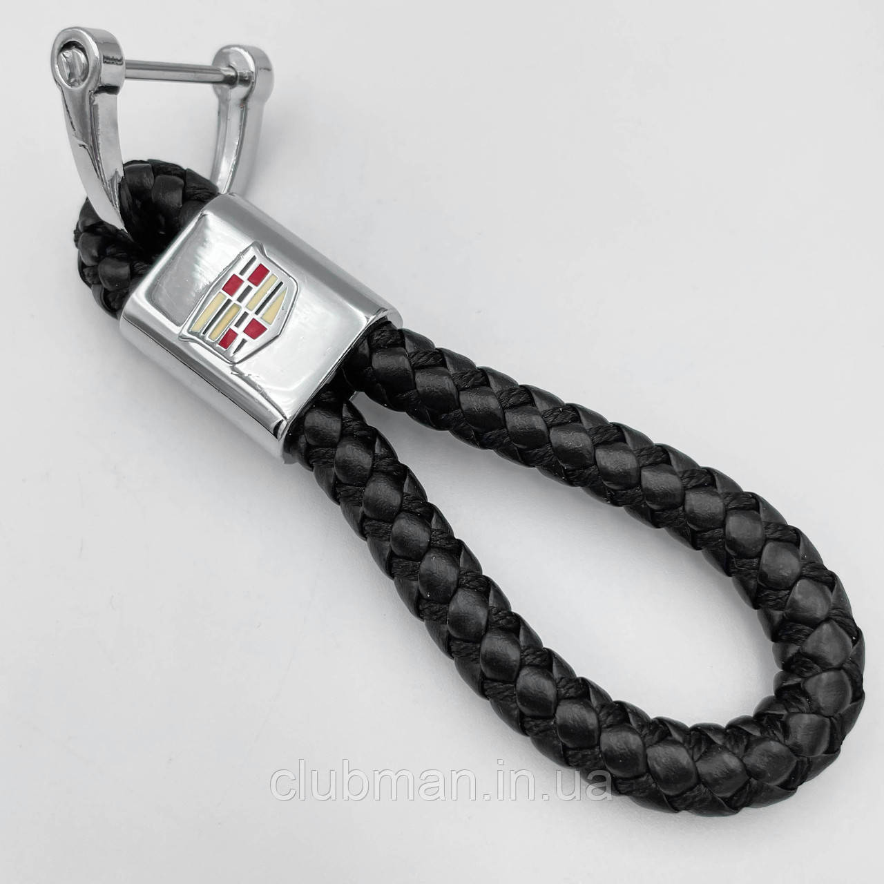 Брелок для ключів шкіряна косичка Cadillac (Кадилак)