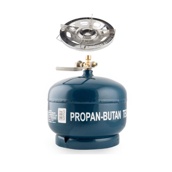 Набір газовий балон металевий GZWM BT-2 із газовим пальником Orgaz Stove K-635 для активного відпочинку 4.8л (NC00520), фото 1