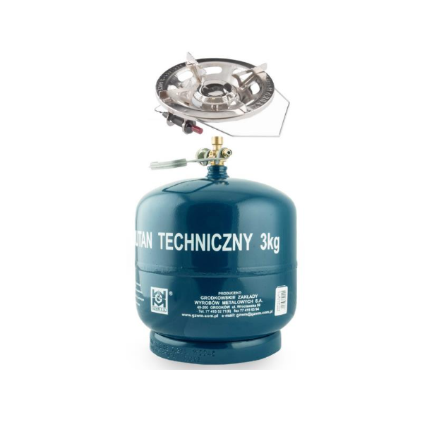 Набір металевий газовий балон GZWM BT-3 з газовим пальником Orgaz Stove СK-635 для активного відпочинку 7.2л (NC00630)