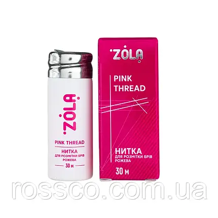 ZOLA Нитка для розмітки брів 30 м (рожева), фото 1