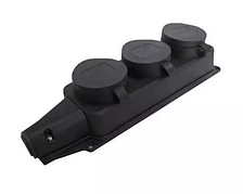 Колодка потрійна FAR  IP54 каучук із заземленням F280