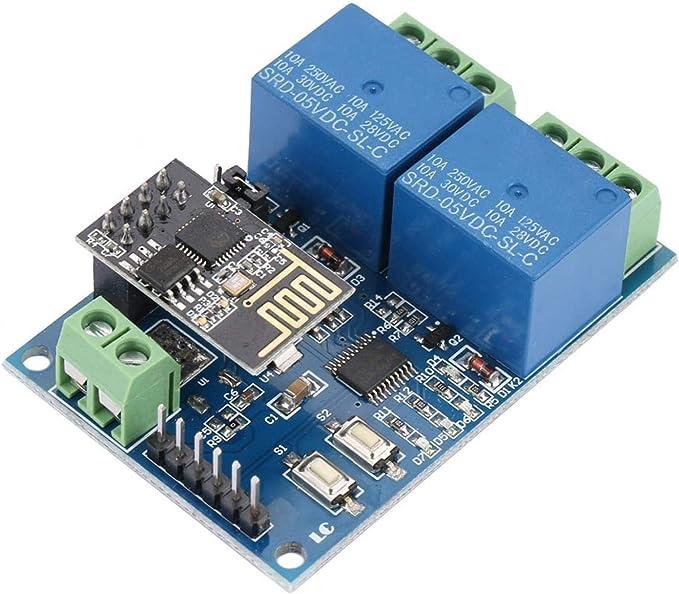 Подвійний релейний модуль Wi-Fi ESP8266, 5 В, дистанційне керування через додаток,