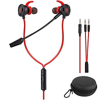 Проводные игровые наушники Plextone G30 для телефона с микрофоном (Красный)