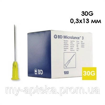 Голка 30G 0,3х13 мм BD Microlance для мезотерапії