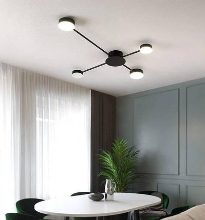 Люстра стельова LED R88/4-bk-k Чорний 7х64х82, фото 1