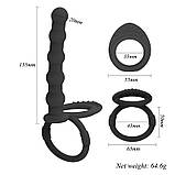 Насадка для подвійного проникнення Silicone Fantasy Double Prober Black, фото 4