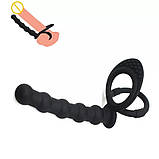 Насадка для подвійного проникнення Silicone Fantasy Double Prober Black, фото 5