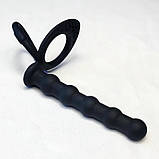 Насадка для подвійного проникнення Silicone Fantasy Double Prober Black, фото 6