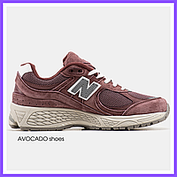 Кроссовки женские и мужские New Balance 2002R Bordo / Нью Баланс 2002Р бордовые