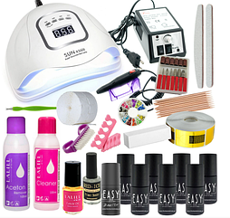 Манікюрний набір EASY COLOR HYBRID KIT Лампа Фрезер та аксесуари