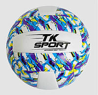 Мяч волейбольный TK Sport 280 грамм PU White/Blue (С54987/01)