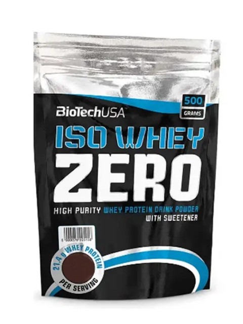 Протеїн без лактози ISO WHEY Zero lactose free BioTech USA 500 г Сироватковий гідролізат, Малина, Сироватовий ізолят