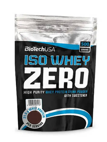 Протеїн без лактози ISO WHEY Zero lactose free BioTech USA 500 г Сироватковий гідролізат, Малина, Сироватовий ізолят, фото 2