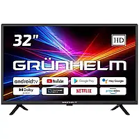 Телевизор 32 Google Android TV 11,0 32H300-GA11 T2 SMART TV G7W color box GRUNHELM