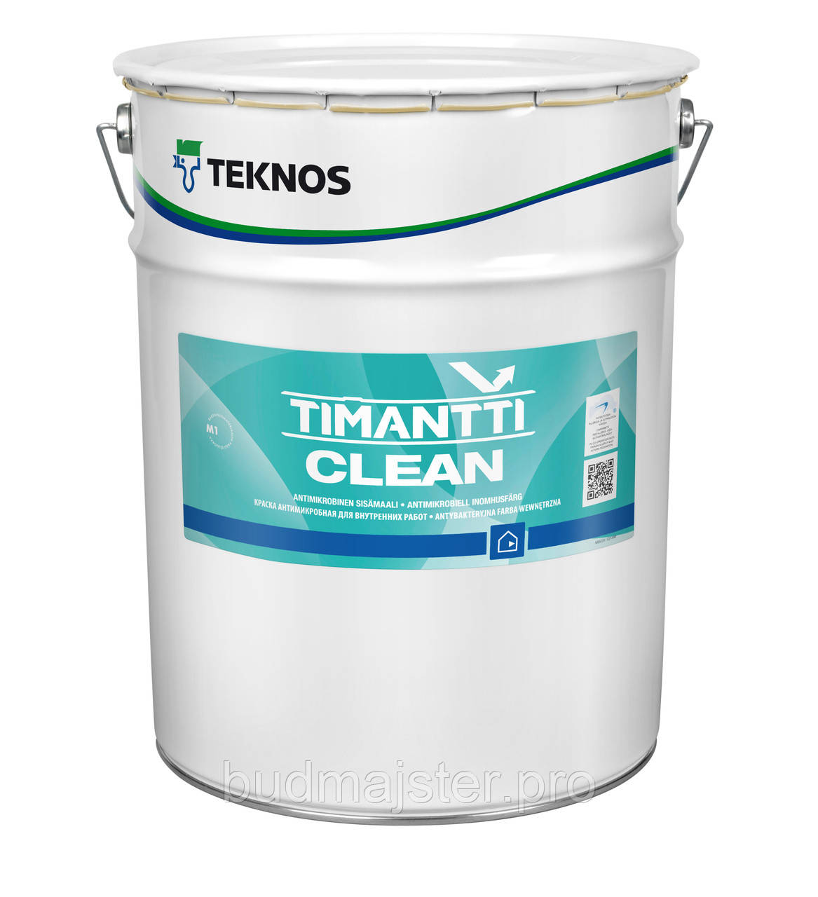 Фарба Teknos TIMANTTI CLEAN антимікробна, 18 л. Б1