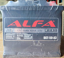 Акумулятор ALFA 6CT-50Азе правий плюс (Україна)