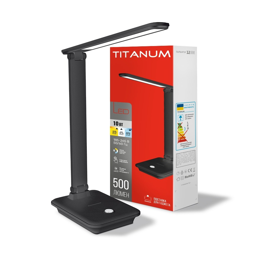 Настільна LED лампа Videx Titanum 10W 3000-6500K TLTF-009B