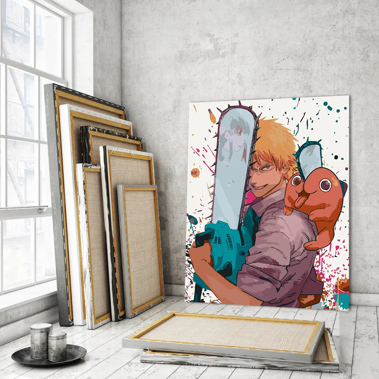 Картини за номерами 40*50 "Аніме. Людина-бензопила" NoLW31080, Оригамі, фото 1