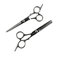 Набор парикмахерских ножниц в чехле Hots Professional Silver Ergonomic 6.0" (FGH-636)