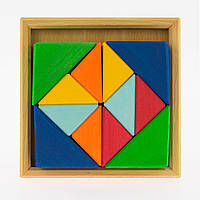 Nic Конструктор деревянный - Разноцветный треугольник Baumar - Сделай Это