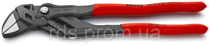 Кліщі переставні-гайковий ключ Knipex, 250 мм (86 01 250)