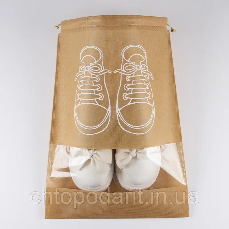 Мешочек для обуви, чехол, пакет, сумка для хранения кроссовок черного цвета, размер 27*35 Код 00-0000 - фото 8 - id-p1943790723