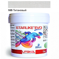 Эпоксидная затирка Litokol Starlike EVO 105 титановая 5 кг (STEVOBTT0005)