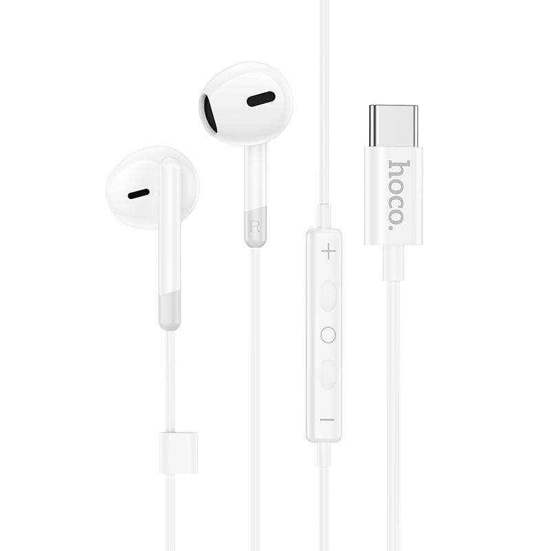 Навушники Hoco Type-C Sunny digital wire control earphones with microphone M109 білі
