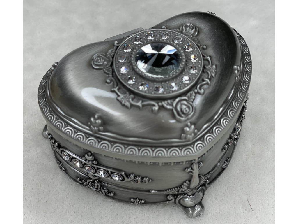 🖤Скринька Серце з мельхіору, феєрична, маленька, фото 1