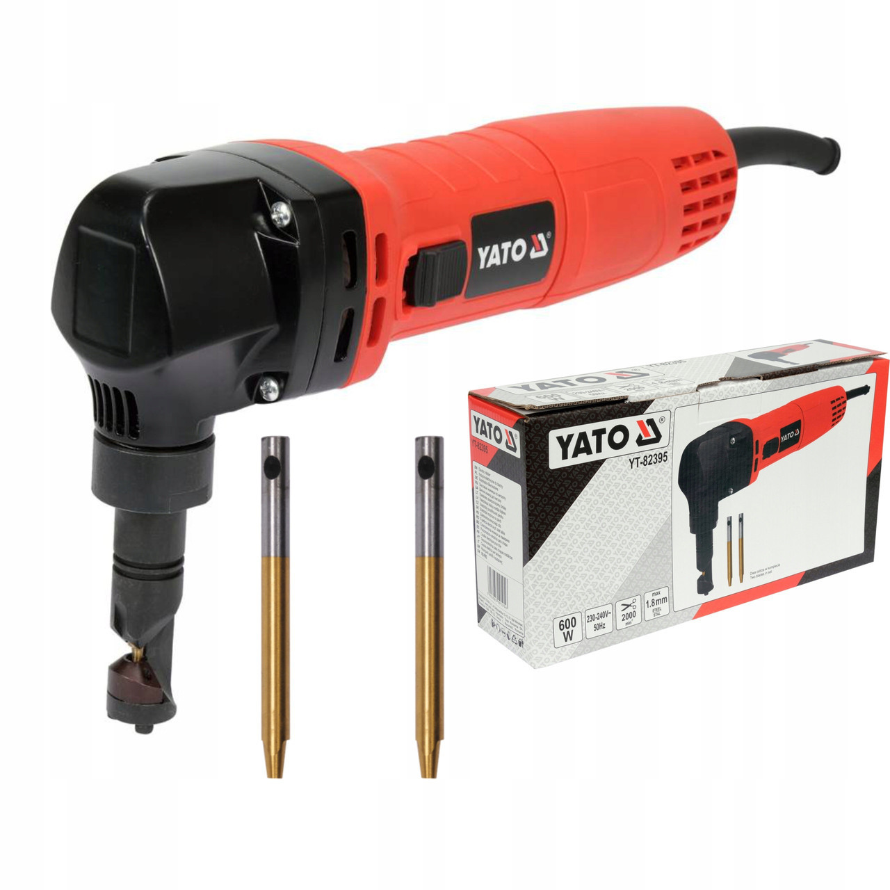 Набір ножиці електричні для металу 1.2-2.5 мм 600 Вт 2 різці YATO YT-82395