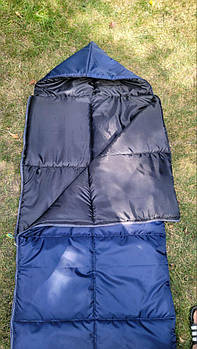 Спальний мішок hotdeal ЛІТО (ковдра з капюшоном), Синій, ширина 73 см