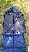 Спальний мішок daymart ЗИМА (ковдра з капюшоном), Синій, ширина 90 см