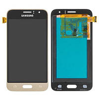 Дисплей Samsung J120 / J1 2016 TFT/SLIM 2 з регулюванням яскравості Gold з тачскріном