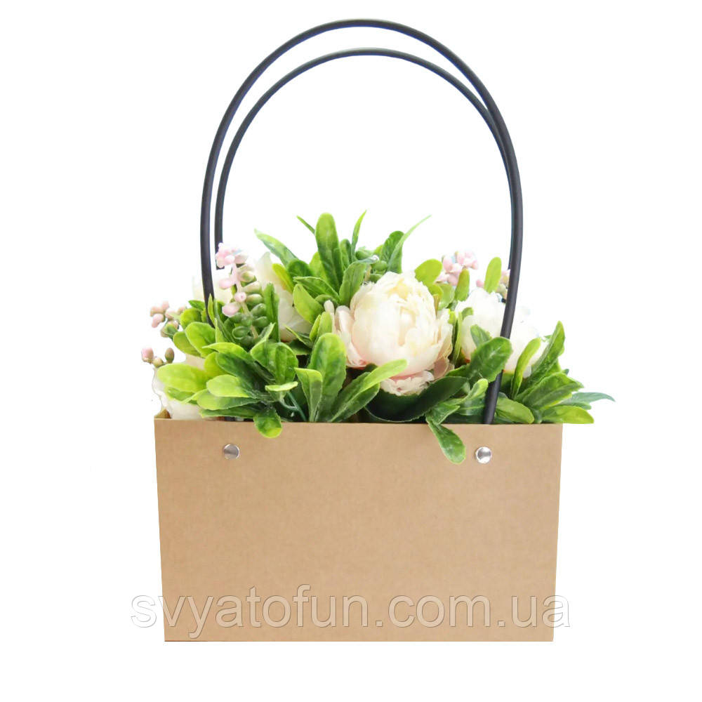 Сумочки для квітів крафт 5 шт