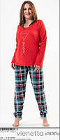 Пижама женская Комплект кофта и штаны 56-58 для дома и сна (батал) хлопок Х/Б Vienetta (Турция)