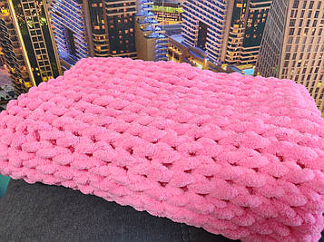 В'язаний дитячий плюшевий плед ручної роботи, 80*80см