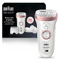 Епілятор Braun Silk-épil 9 9-880, жіноча епіляція на обличчі, пристрій для видалення волосся, волога та суха