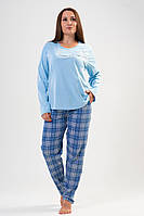 Комплект кофта і штани піжама жіноча (батал) великі розміри 56-60 бавовна трикотаж Vienetta (Туреччина)