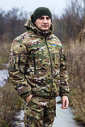 Зимова військова куртка daymart Soft Shel (софтшел) мультикам