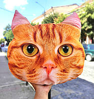 Подушка-игрушка котик Наглая рыжая морда