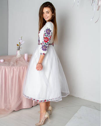 ВИШИТА СУКНЯ ЯРОСЛАВНА (БІЛЕ), фото 3
